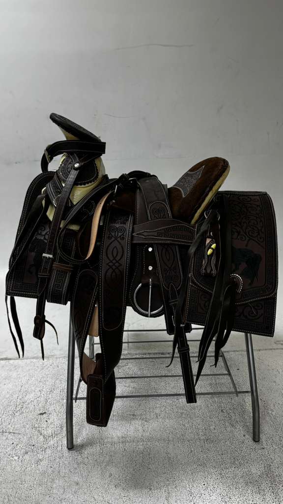 Charro Saddle – Dark Chocolate “El Cazador” Edition (15.5”)