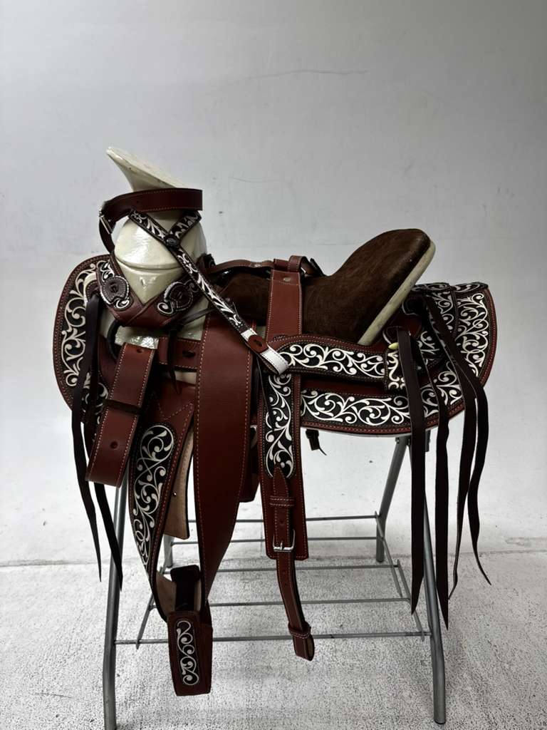 Charro Saddle – Brown Cincelada “La Nobleza Café” Edition (15.5”)