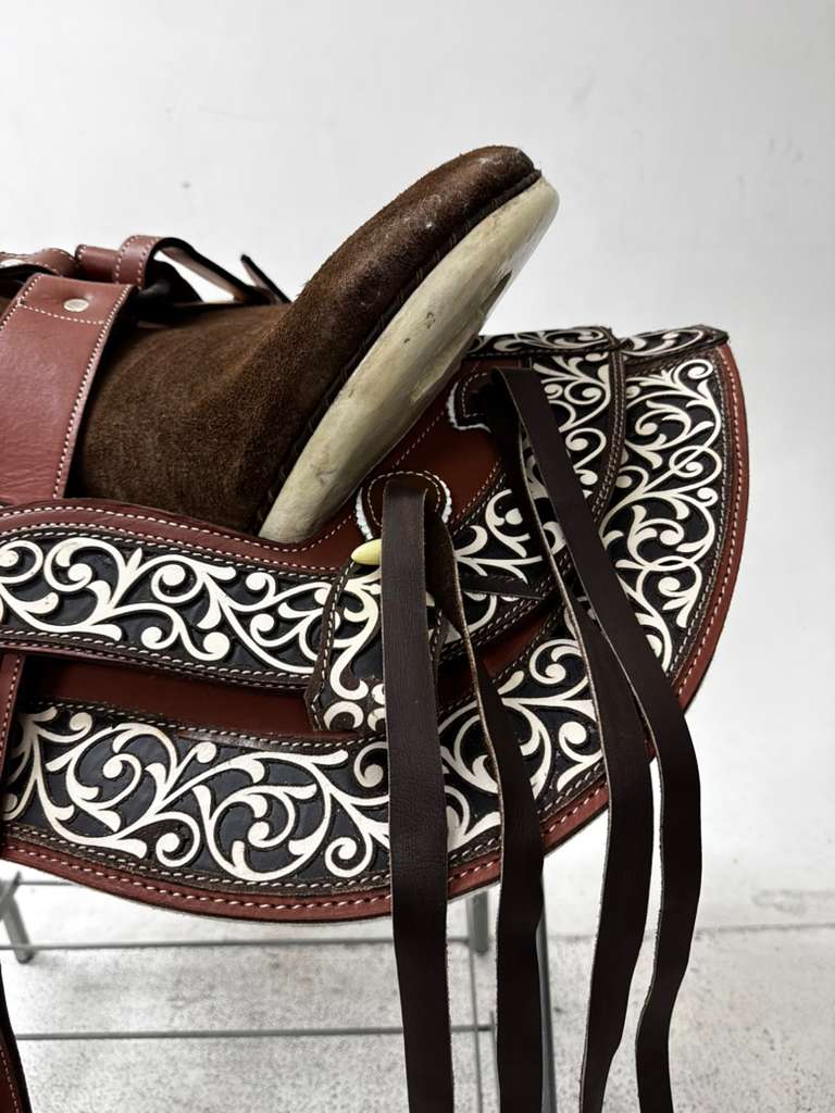 Charro Saddle – Brown Cincelada “La Nobleza Café” Edition (15.5”)