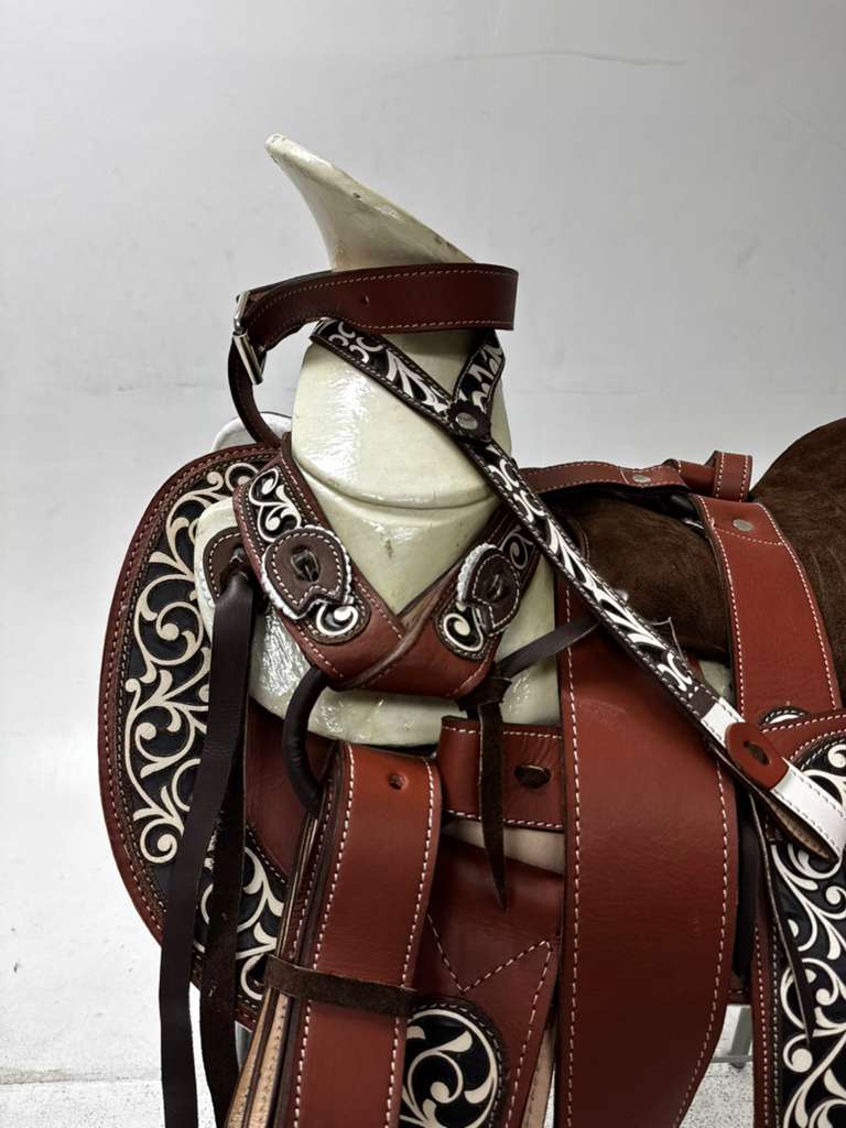Charro Saddle – Brown Cincelada “La Nobleza Café” Edition (15.5”)