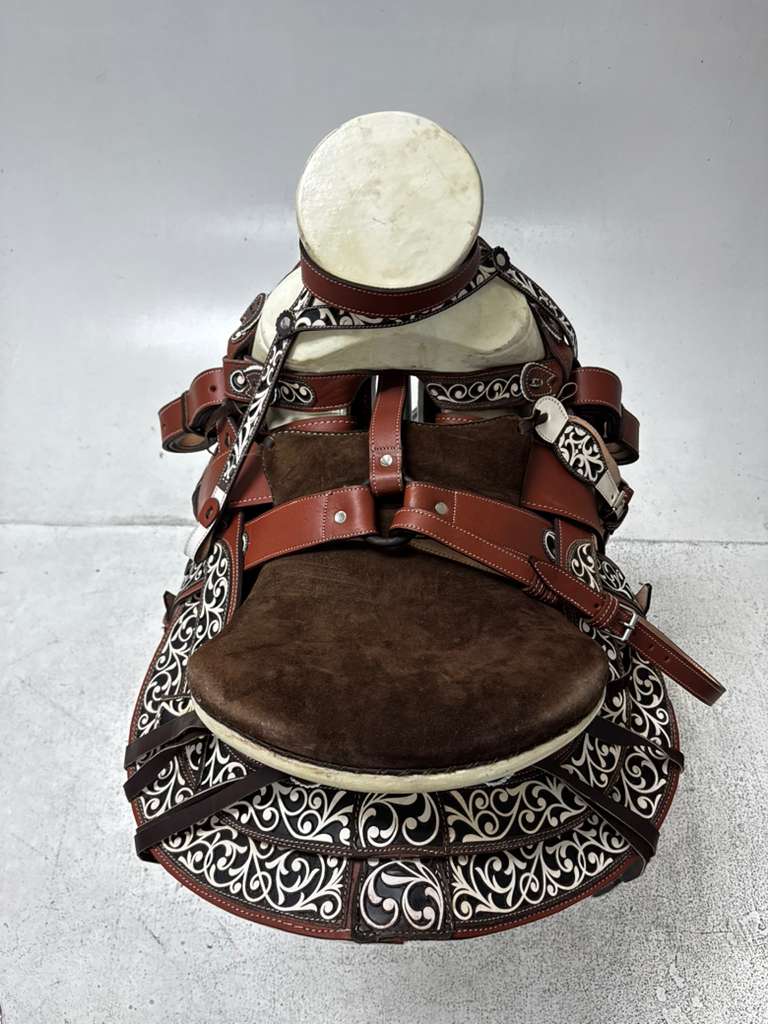 Charro Saddle – Brown Cincelada “La Nobleza Café” Edition (15.5”)