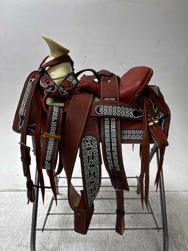 Charro Pony Saddle – Red Leather “El Potrillo Rojo” Edition (Pony Size)