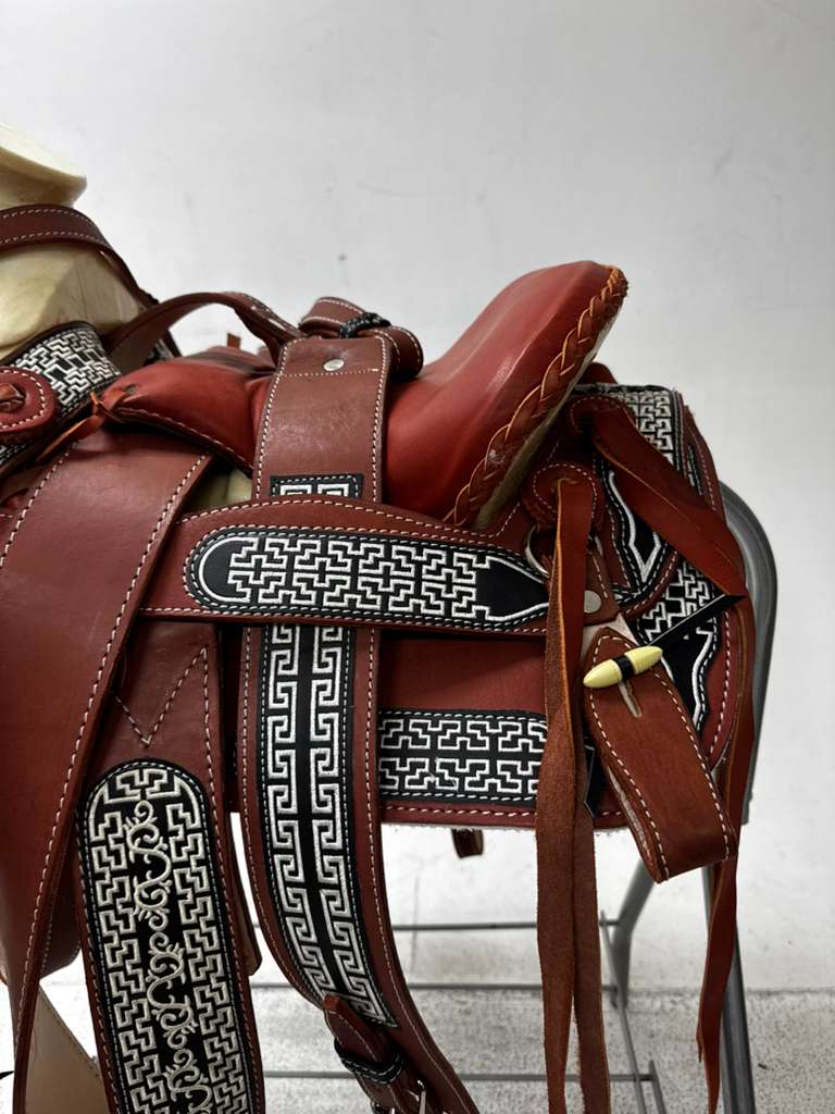 Charro Pony Saddle – Red Leather “El Potrillo Rojo” Edition (Pony Size)