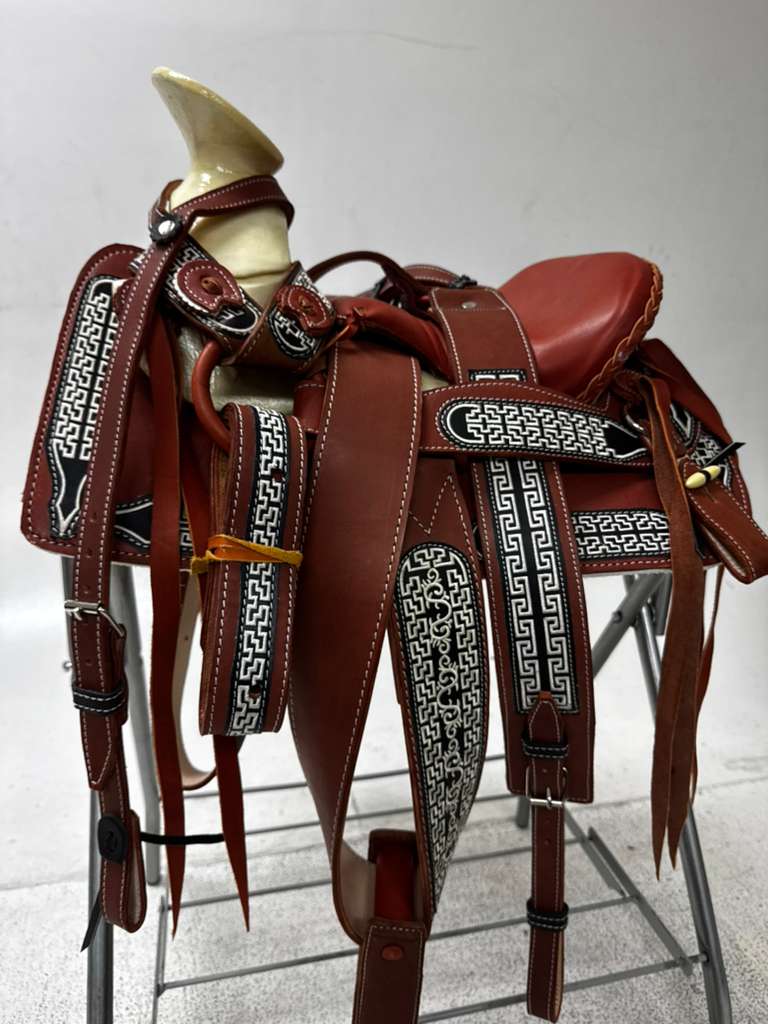 Charro Pony Saddle – Red Leather “El Potrillo Rojo” Edition (Pony Size)