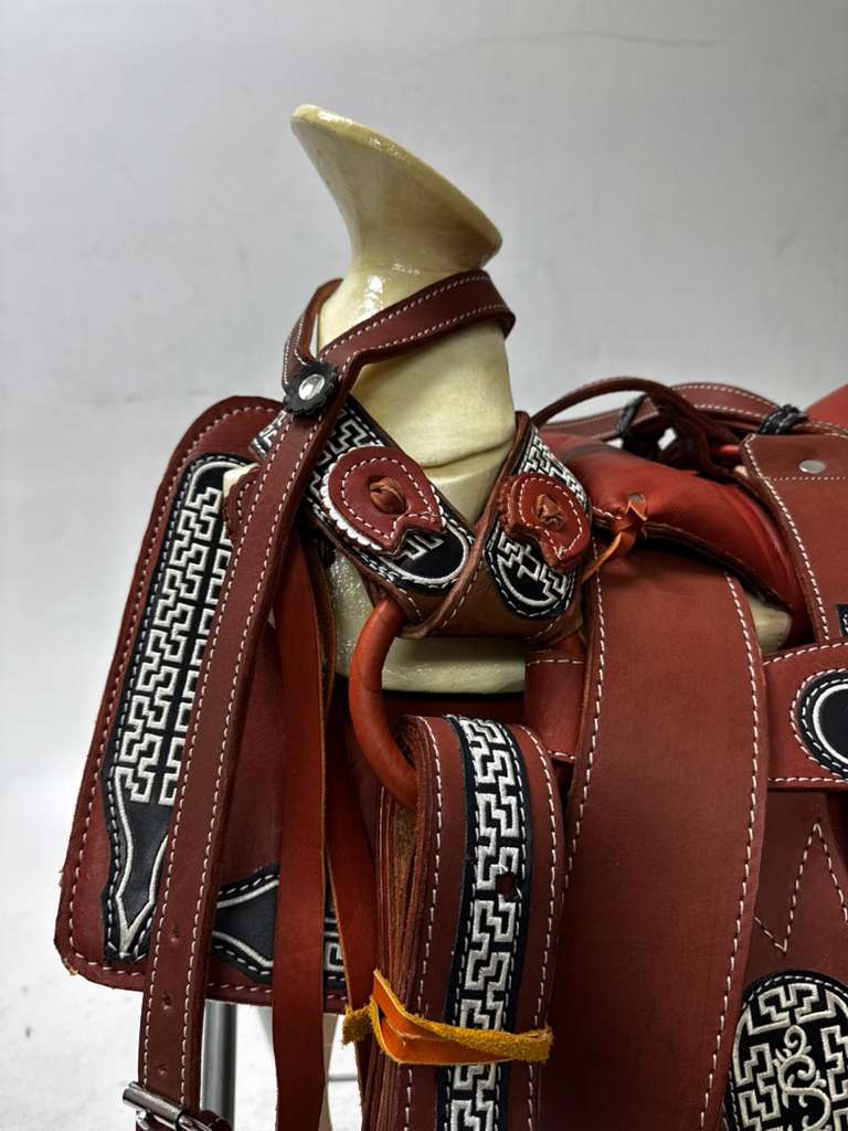 Charro Pony Saddle – Red Leather “El Potrillo Rojo” Edition (Pony Size)