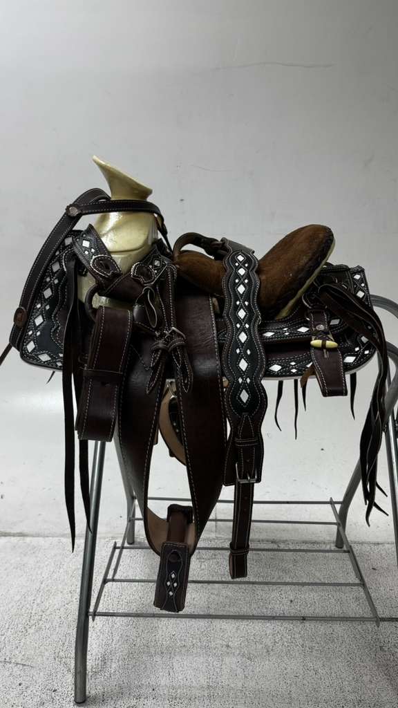 Charro Pony Saddle – Dark Brown “La Sombra Chica” Edition (Pony Size)