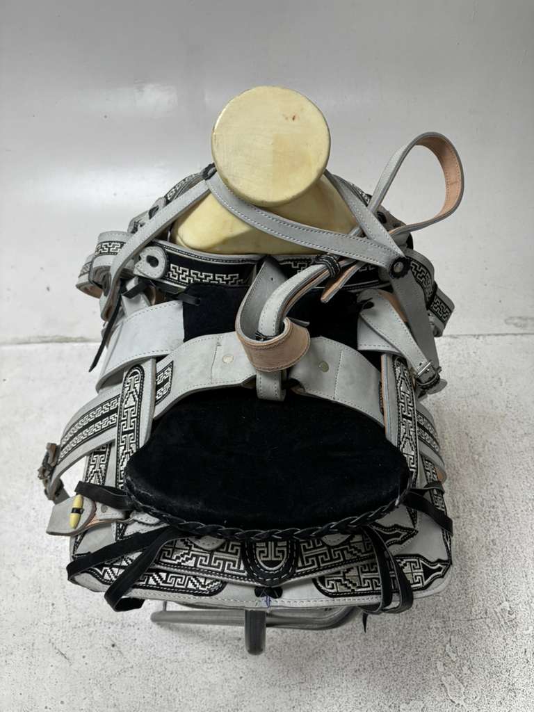 Charro Pony Saddle – Gray & Black “La Gris Perla” Edition (Pony Size)
